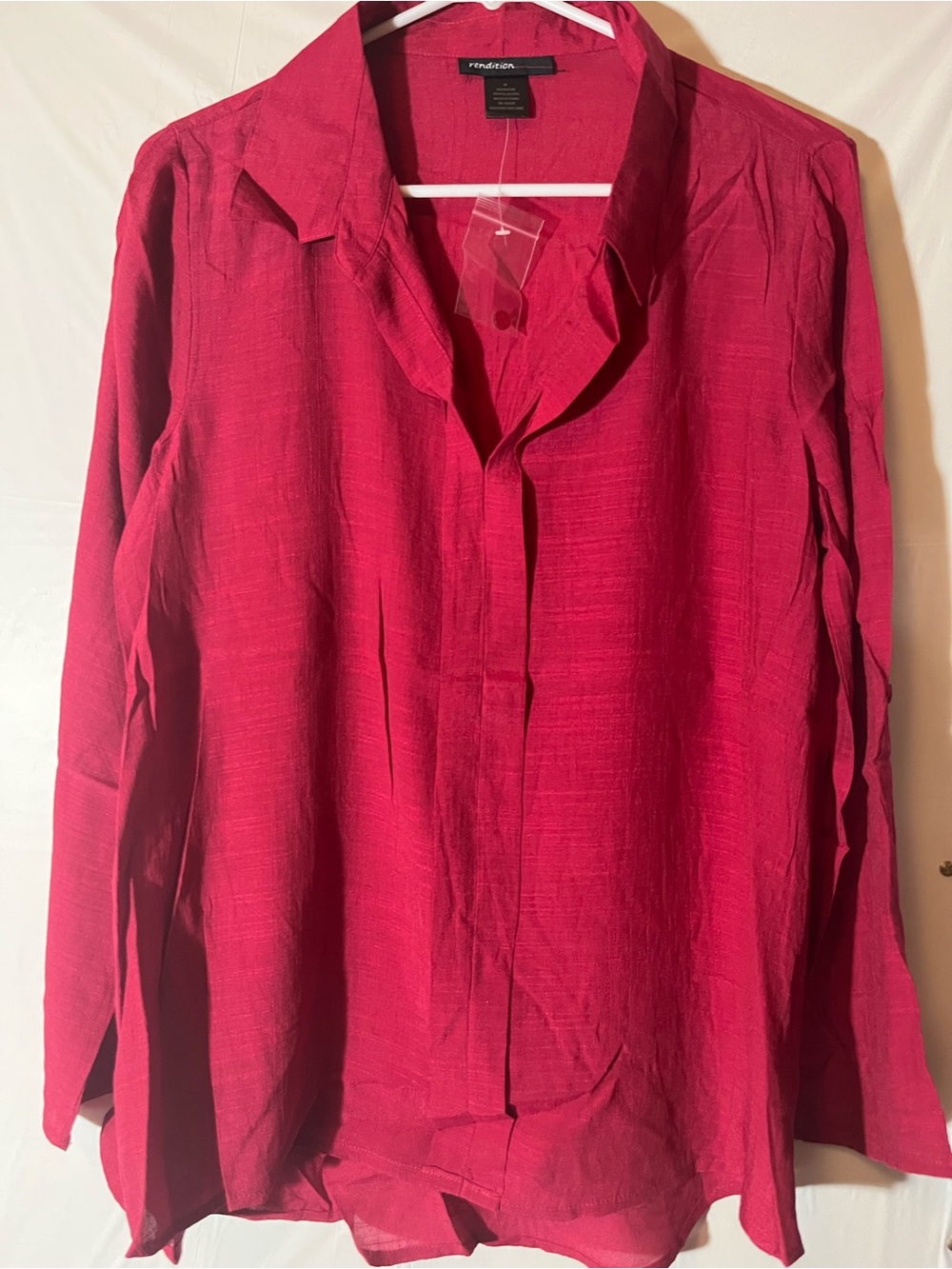 Pendleton Deep Pink Button-Front Long Sleeve Shirt